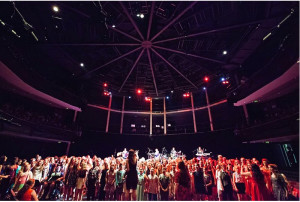 Another shot of the choir, but also demonstrating the size and decor of the theatre.