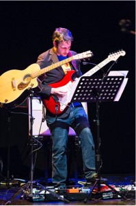 Mid-solo on the Scorpions classic, Wind of Change.  Here I am playing the harmonised section at the climax of the solo (note use of Whammy pedal).